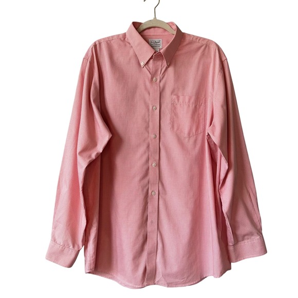 L.L. Bean Other - L.L.Bean Gingham‎ Button Down Shirt Long Sleeve Traditional Fit Large